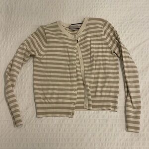 Striped button up cardigan